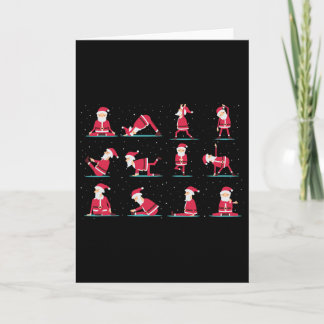 Merry Christmas Yoga Santa Practice Yoga Xmas Medi Card
