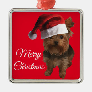 Merry Christmas Yorki Metal Tree Decoration