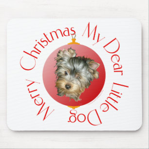 Merry Christmas Yorkshire Terrier Mouse Mat