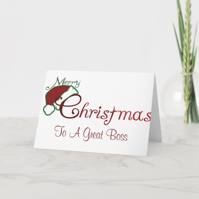MERRY CHRISTMAS & YOU ARE APPRECIATED ***BOSS*** CARD (Front)