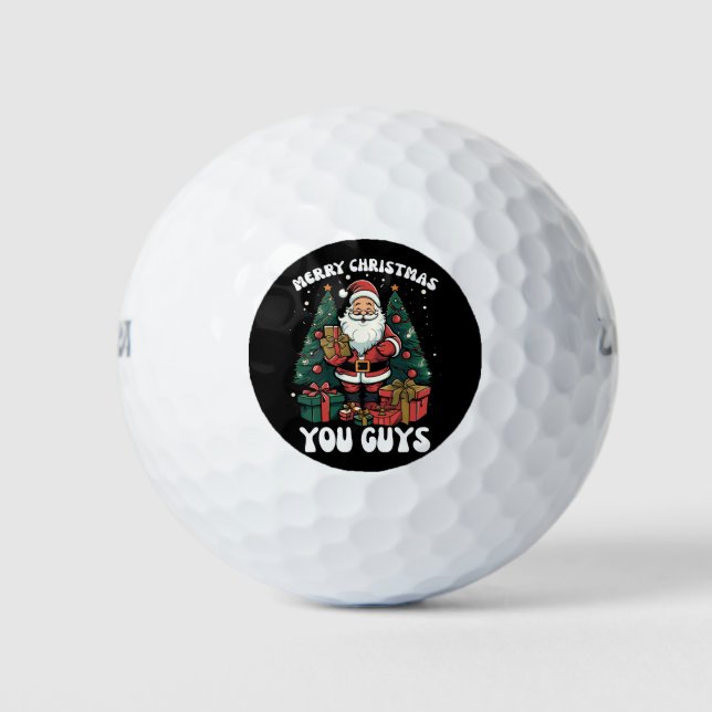 Merry Christmas You Guys Santa Claus Golf Balls (Front)