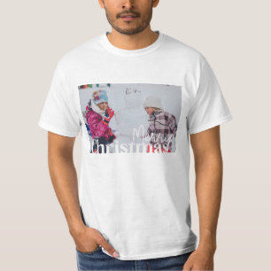 Merry Christmas & Your Photo T-Shirt