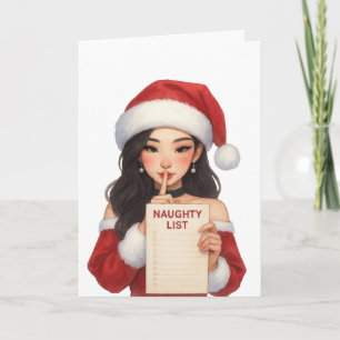 Merry Christmas You're On My Naughty List Cute Card