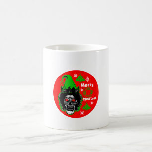 Merry Christmas Zombie Red Eyes Coffee Mug