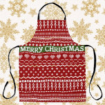 Merry Christmassweater  pattern  Apron<br><div class="desc">Merry Christmas sweater pattern</div>