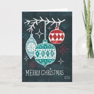 Merry Christmastime Ornaments Holiday Card