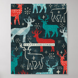Merry Christmastime Reindeer Poster