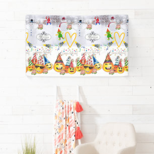 Merry ChristmasVinyl Banner, Happy Birthday Banner