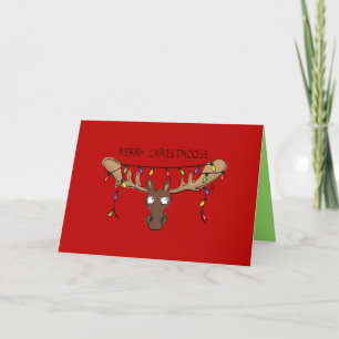 Merry ChristMoose -  Christmas Moose Greeting Card