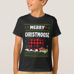 Merry Christmoose Christmas Moose Lover Xmas Holid T-Shirt