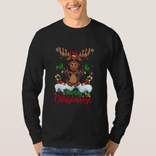 Merry Christmoose Christmas Moose Xmas Tree T-Shirt