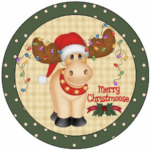 Merry Christmoose Christmas Tree Ornament Photo Sculpture Decoration