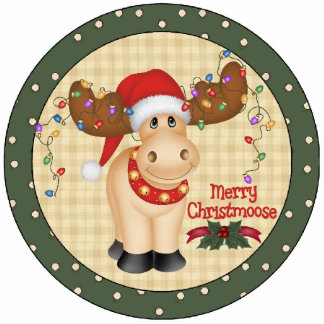 Merry Christmoose Christmas Tree Ornament Photo Sculpture Decoration