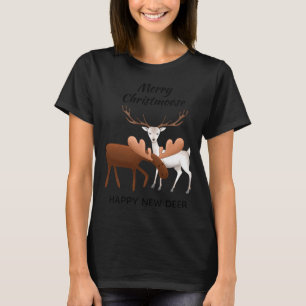 Merry Christmoose Happy New Deer T Shirt 