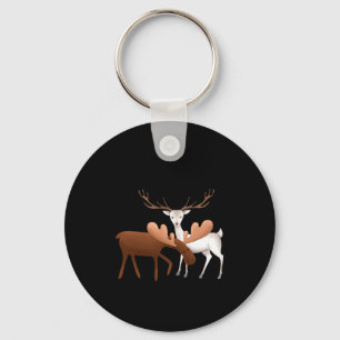 Merry Christmoose Happy New Deer T Shirt Key Ring