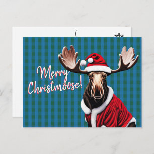 Merry Christmoose Holiday Postcard