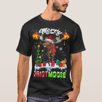 Merry Christmoose Merry Christmas Xmas Lights Sant