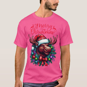 Merry Christmoose Moose Christmas 2024 6 T-Shirt