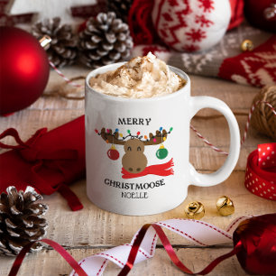 Merry Christmoose Personalised Coffee Mug