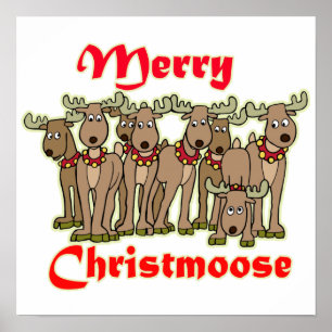 Merry Christmoose Poster