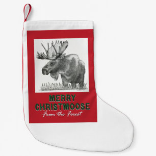 Merry Christmoose Small Christmas Stocking
