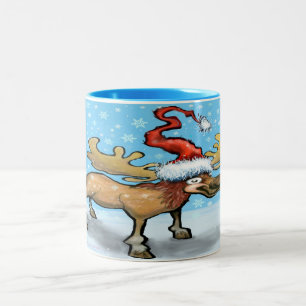 Merry Christmoose Two-Tone Coffee Mug