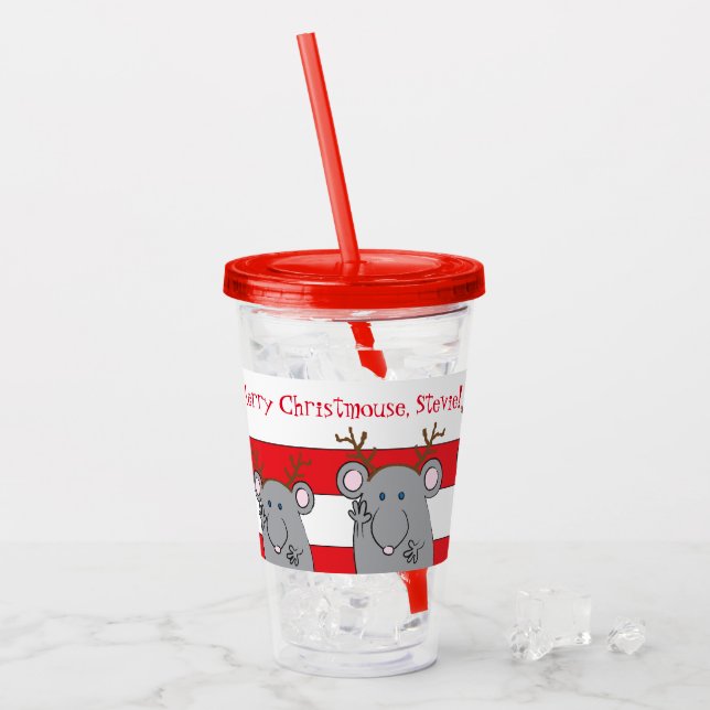 Merry Christmouse Acrylic Tumbler (Front Ice)