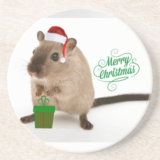 Merry Christmouse Coaster (Front)