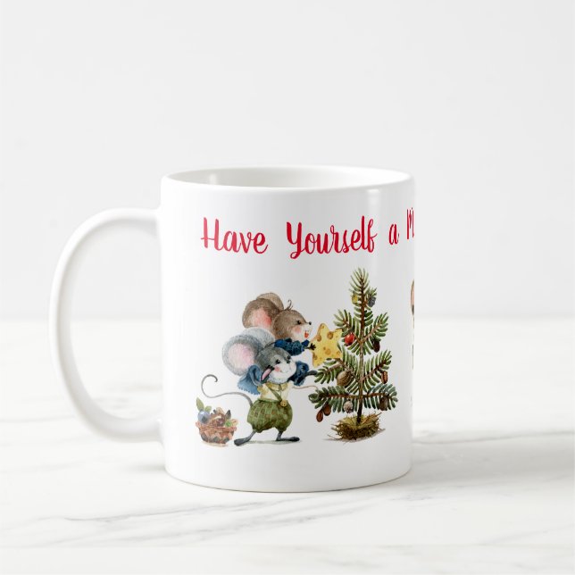 Merry Christmouse Coffee Mug (Left)