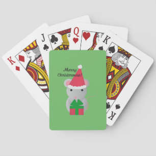 Merry Christmouse Cute Christmas Mouse Playing Cards