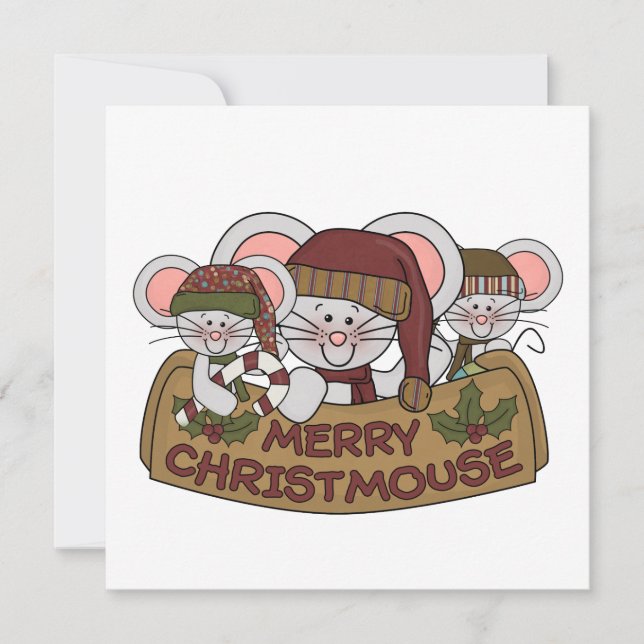 Merry Christmouse Holiday Card (Front)