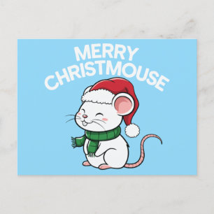 Merry Christmouse Holiday Postcard