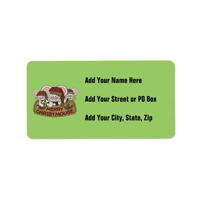 Merry Christmouse Label (Front)