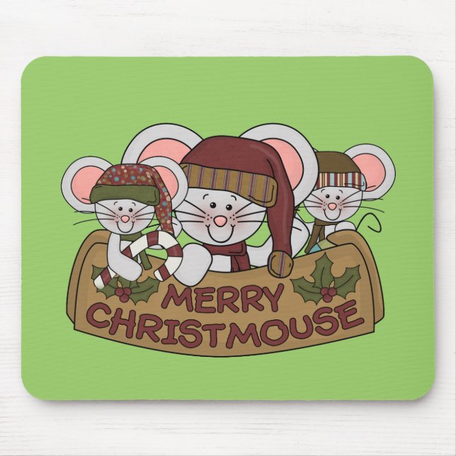 Merry Christmouse Mouse Mat (Front)