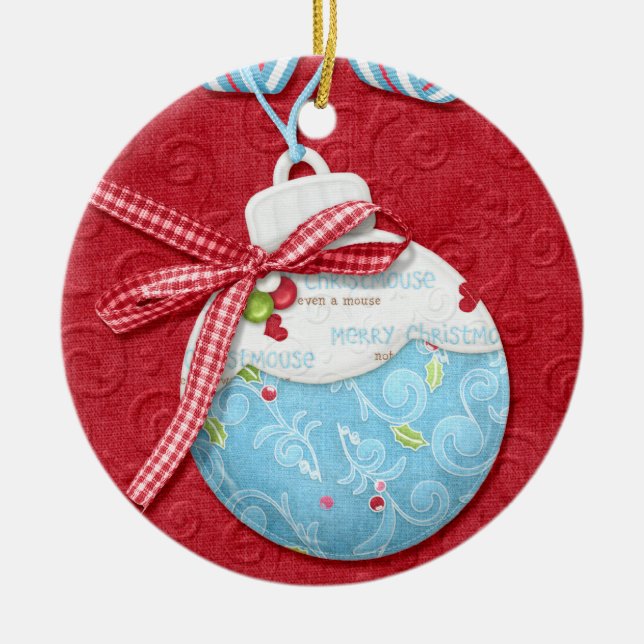 Merry Christmouse Ornament (Front)