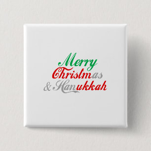 MERRY CHRISTMUKKAH 15 CM SQUARE BADGE
