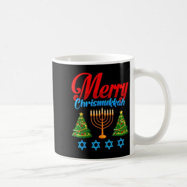 Merry Christmukkah Jewish Xmas Christmas Hanukkah  Coffee Mug (Right)