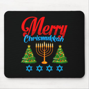 Merry Christmukkah Jewish Xmas Christmas Hanukkah Mouse Mat