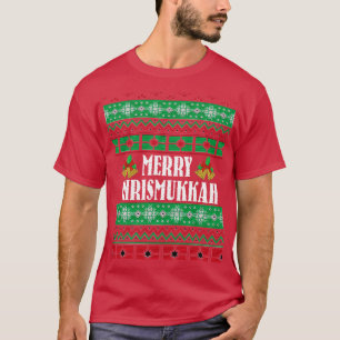Merry Christmukkah Ugly Christmas pattern T-Shirt
