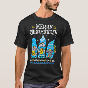 Merry Christmukkah With Gnome Christmas Hanukkah G T-Shirt