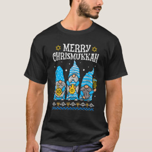 Merry Christmukkah With Gnome Christmas Hanukkah G T-Shirt