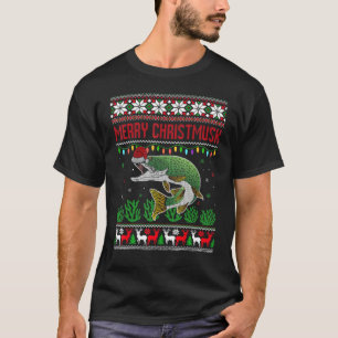 Merry Christmusk Musky Muskie Muskellunge Angler E T-Shirt