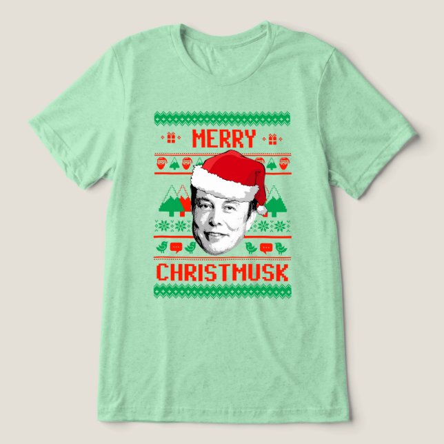 Merry Christmusk UGLY CHRISTMAS SWEATER (Design Front)