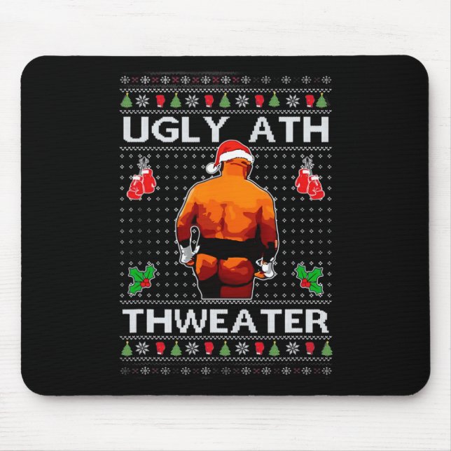 Merry Chrithmith Kith My Ath Butt Viral Fight Meme Mouse Mat (Front)