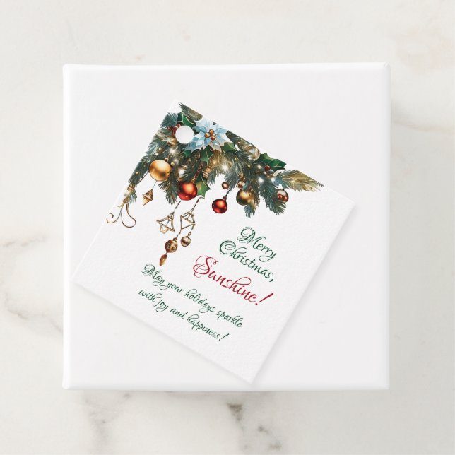 Merry Chritmas Sunshine Classic Favour Tags (In Situ)