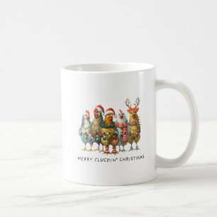 Merry Cluckin’ Christmas Chickens Coffee Mug