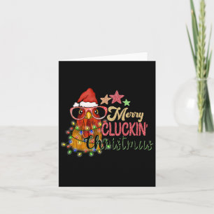 Merry Cluckin' Christmas Festive Chicken Card