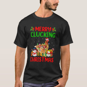 Merry Cluckin Christmas Funny Farm Animal Chicken T-Shirt