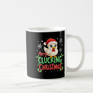 Merry Clucking Christmas Chicken Coffee Mug