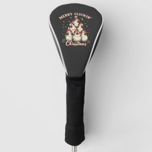 Merry Clucking Christmas Funny Chicken Roosters Golf Head Cover